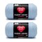 Red Heart Super Saver Jumbo Blue Bell Yarn - 2 Pack of 396g/14oz - Acrylic - 4 Medium (Worsted) - 744 Yards - Knitting/Crochet